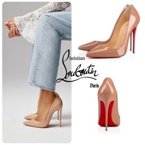 💖 Louboutin Size 34.5/4.5 So Kate 120 mm Pumps - Patent calf leather - Blush
